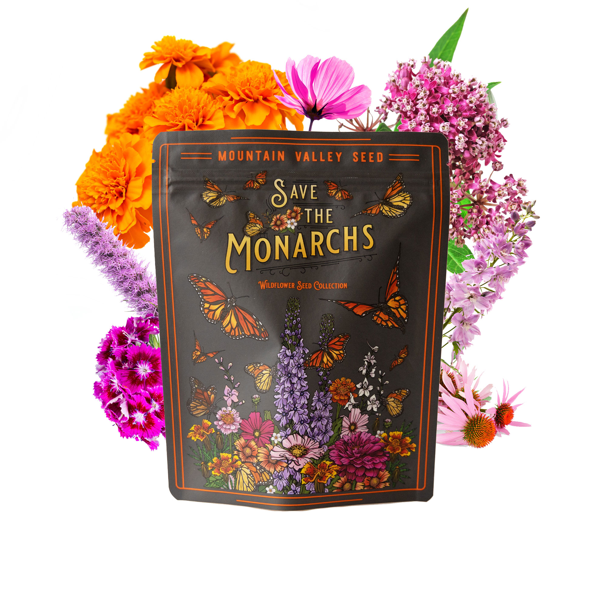 100,000 Wildflower Seeds - Save The Monarch Wildflower Mix - Butterfly