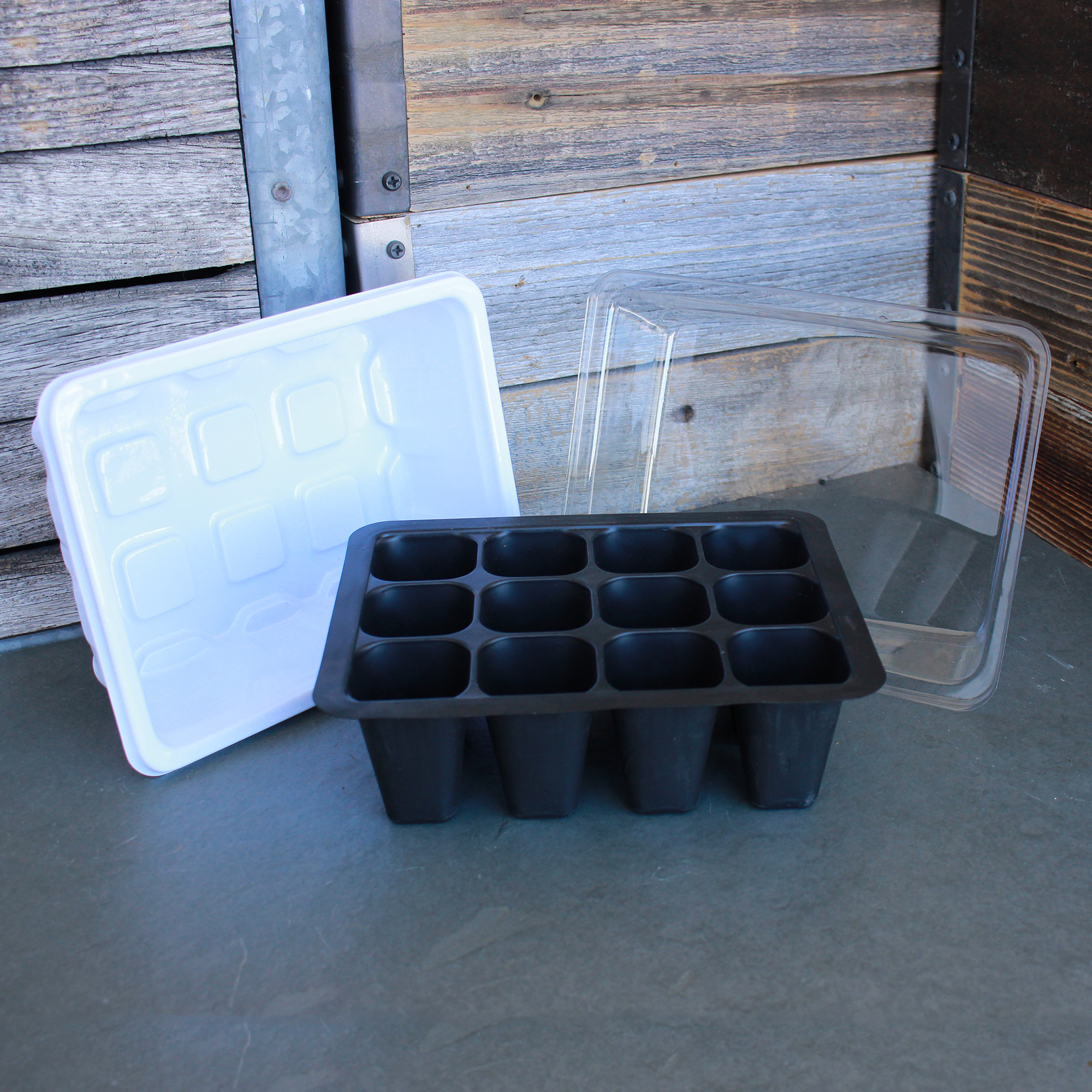 13 Cell Seed Starting Set - Tray, Insert & Dome - Set of 10 - Gardening Starts