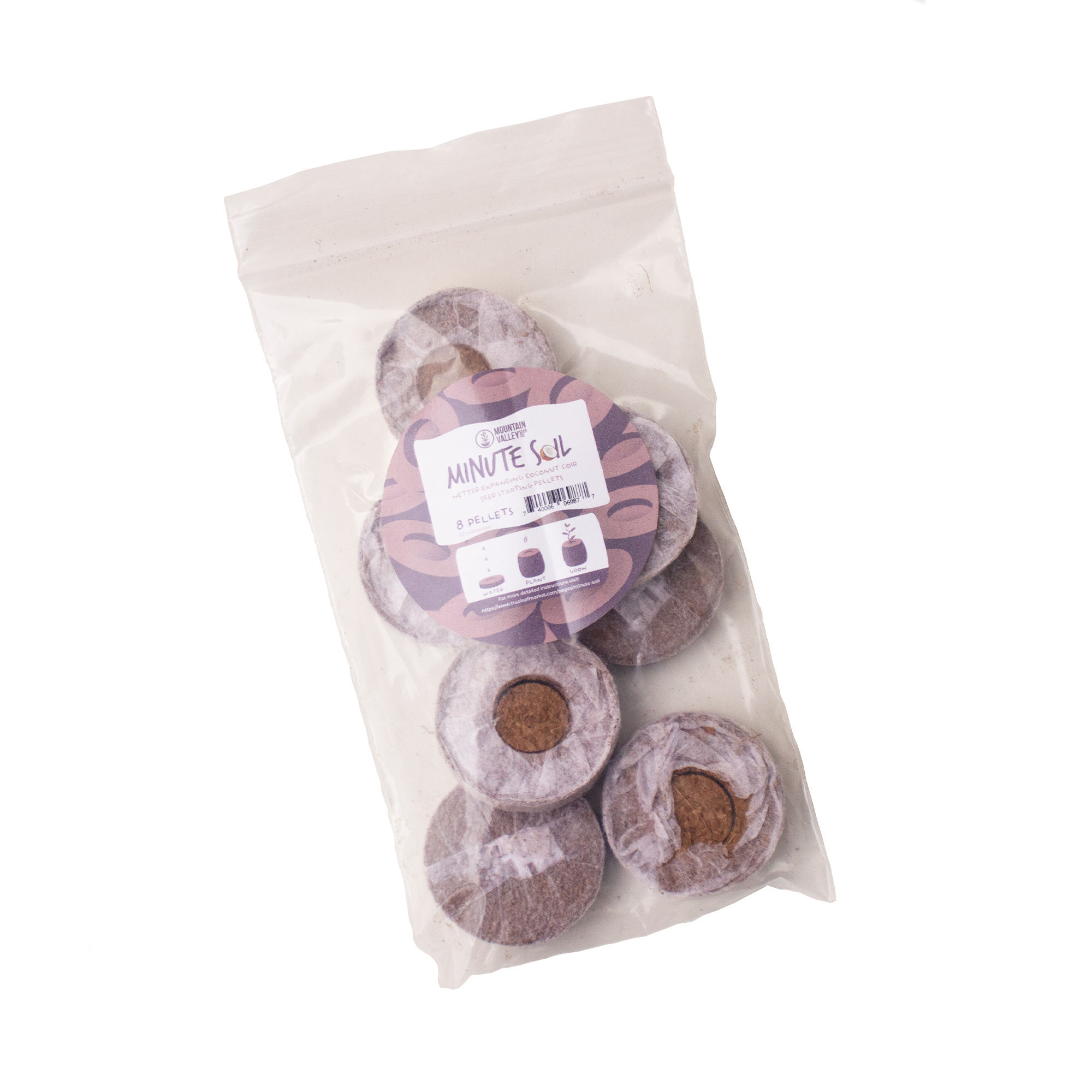 Coconut Coir Netted Seed Starter Pellets - 42mm - Q 8 - Sustainable - Garden, Nursery, Greenhouse Seedling Starting Discs - Soil