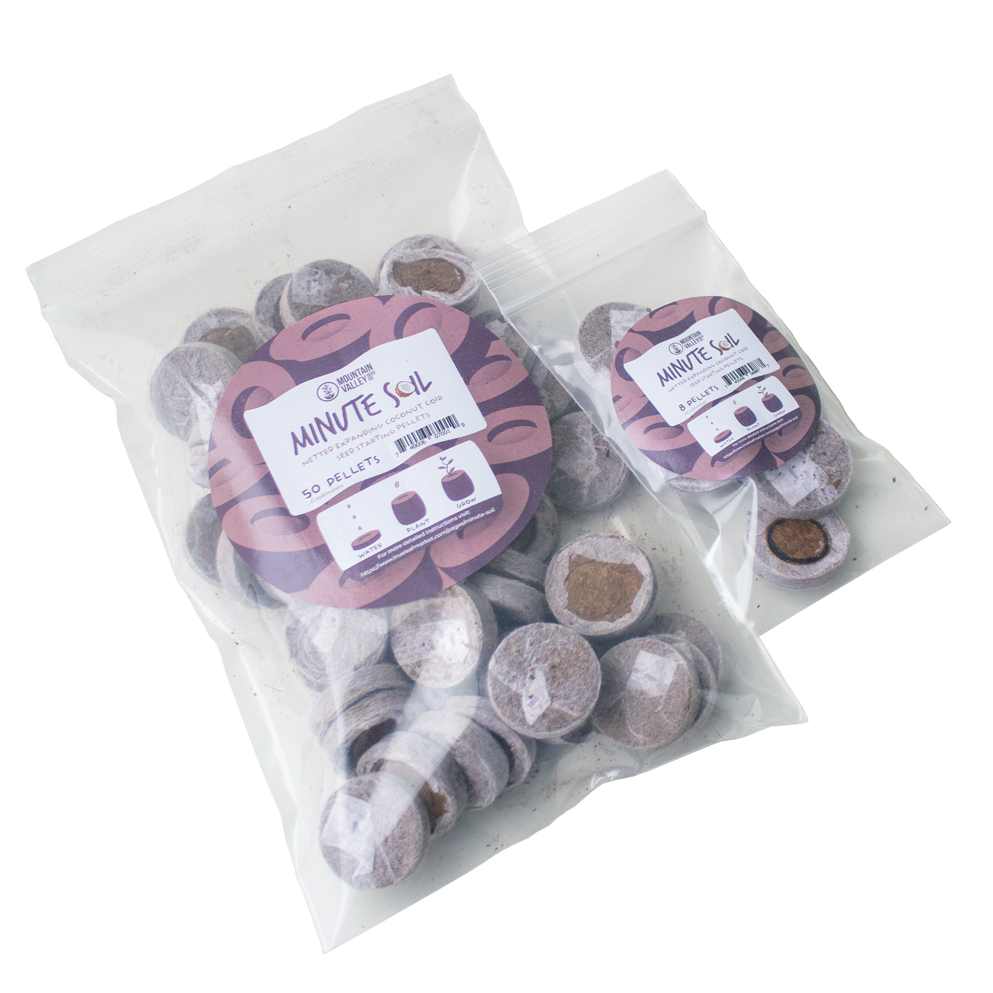 Coconut Coir Netted Seed Starting Pellets - 42mm - Q 50 - Unamended - Garden, Nursery, Greenhouse Seedling Starting Discs - Soil