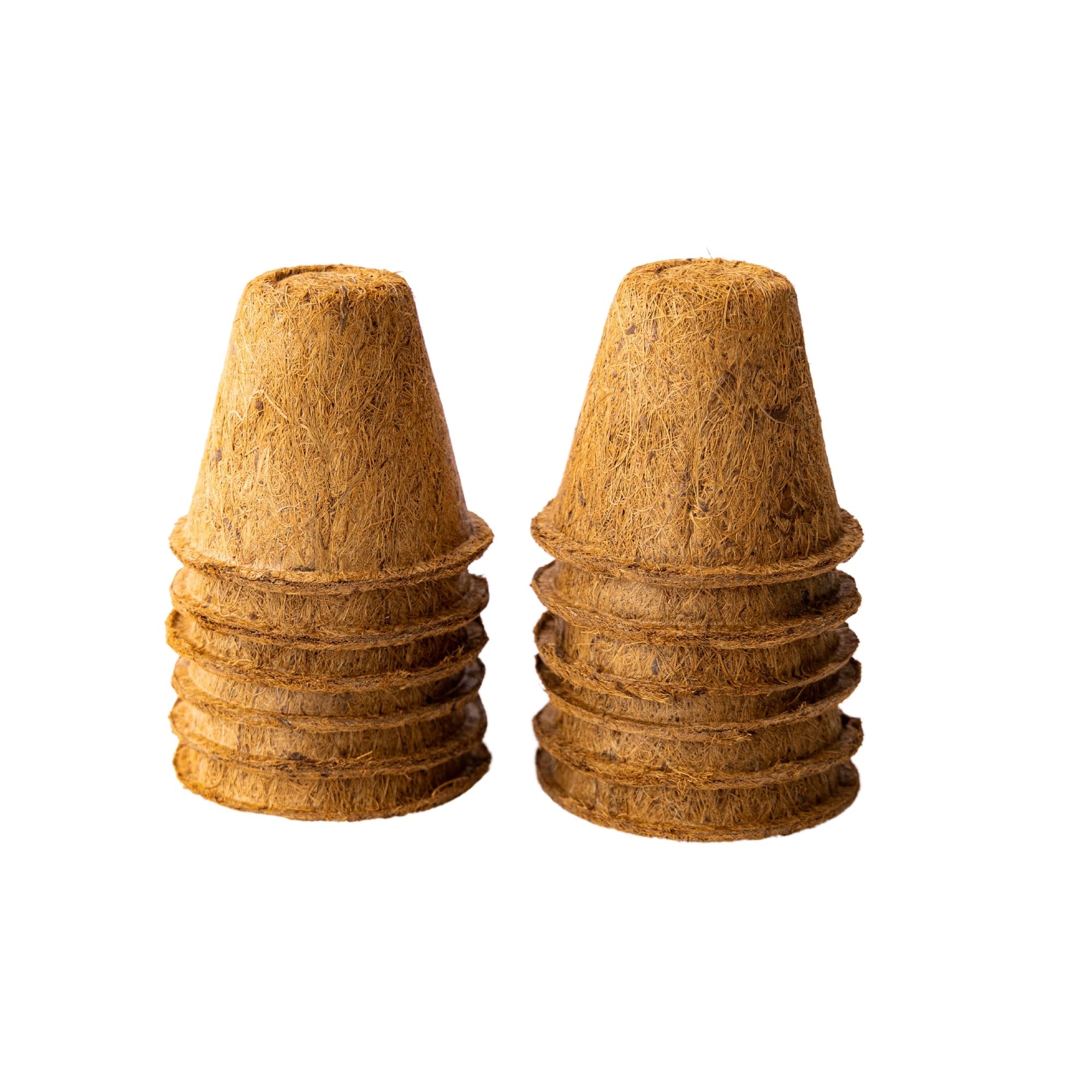 Coconut Fiber Plant Seedling Pots - Round - 12 Pack - 4 In. Rim x 3.25 In. Tall - Eco Friendly, Biodegradable Garden Seed Starti