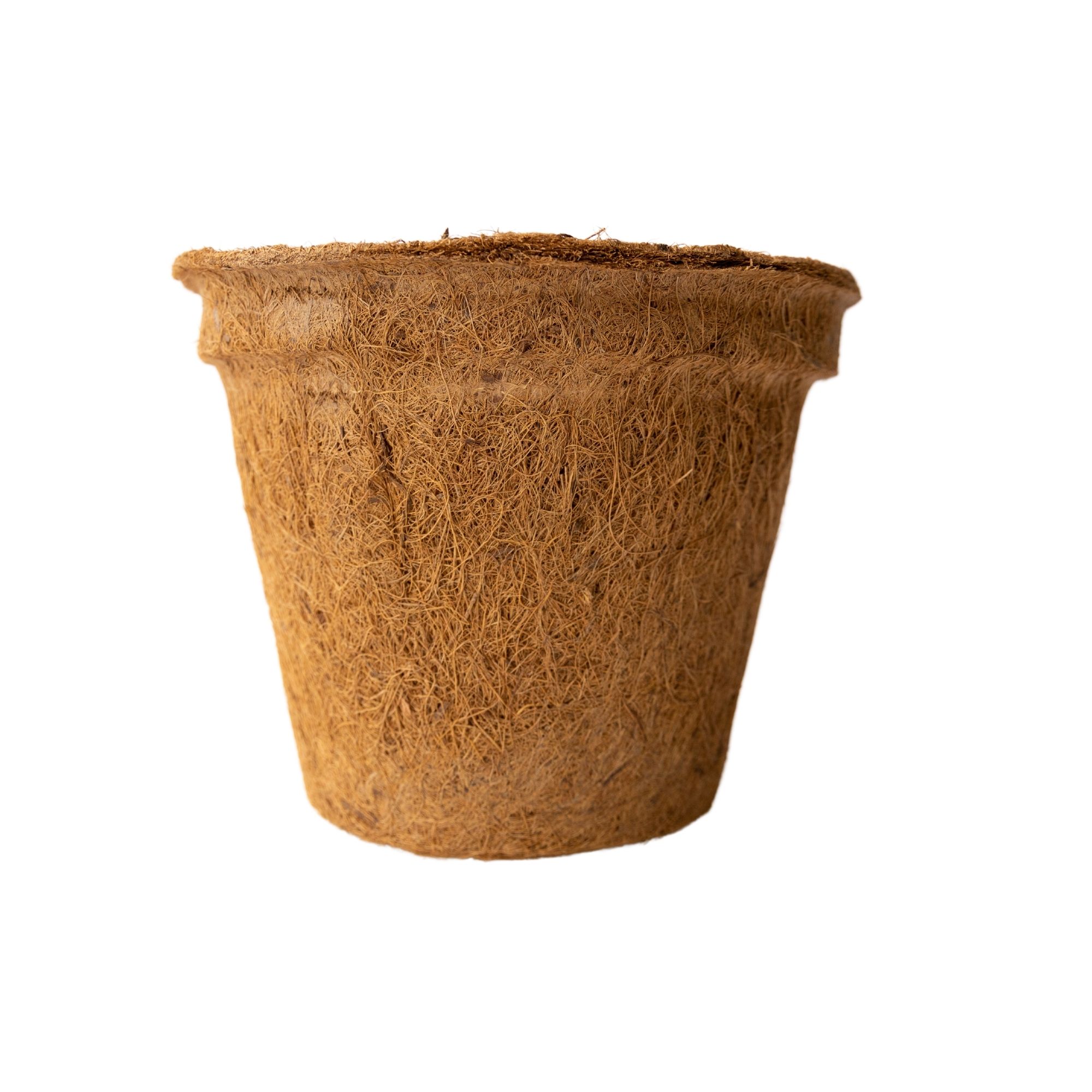 Coconut Fiber Planter Pots - Quantity 1 - 9 In. Rim by 7 In. Tall - Large, Round - Garden Seed Starting Pots - Coco Coir Greenho