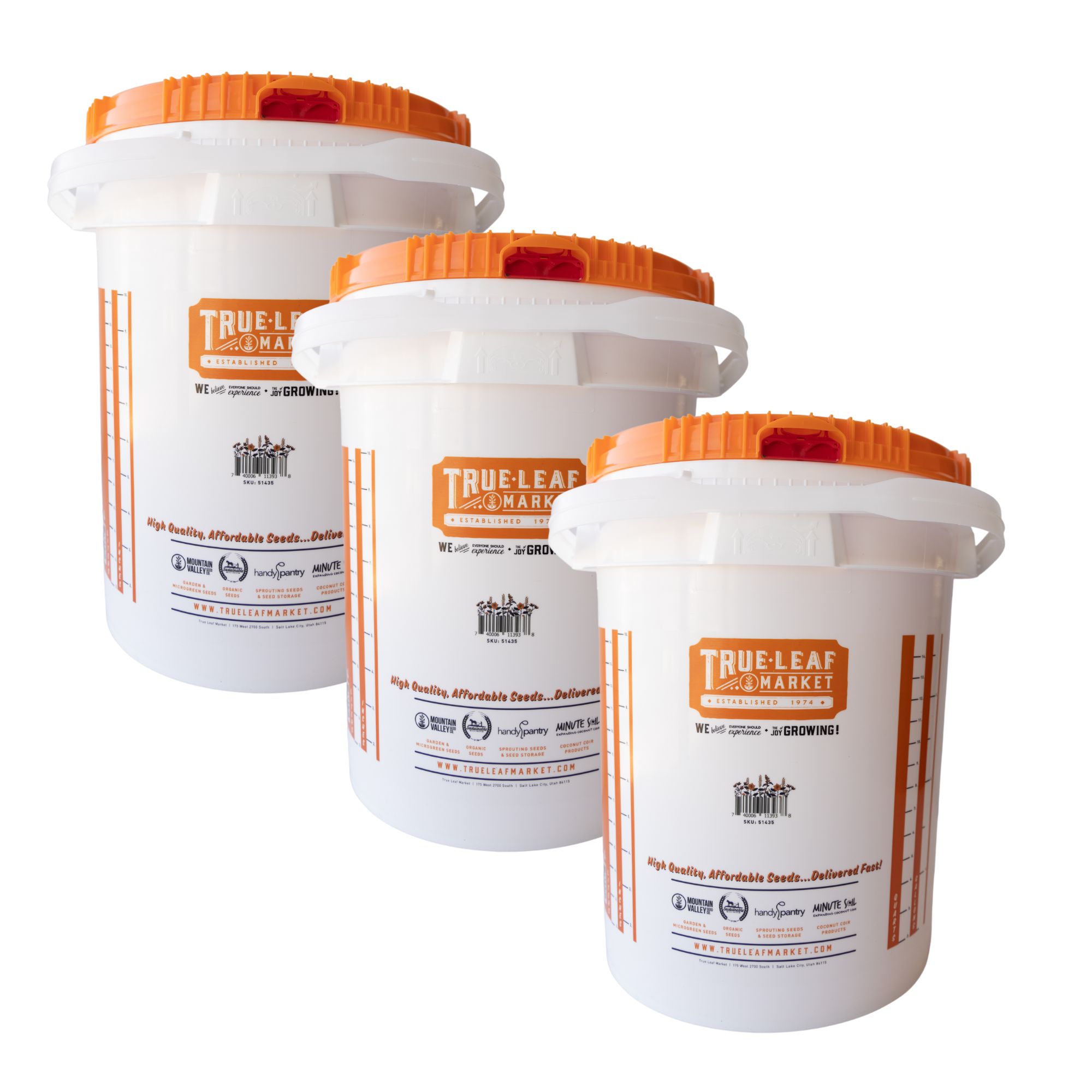 5 Gallon Bucket w/ Ratcheting Lid - Q3 - Food Grade - #2 HDPE. Container gardening, composting, worm tea, urban gardening, seed 