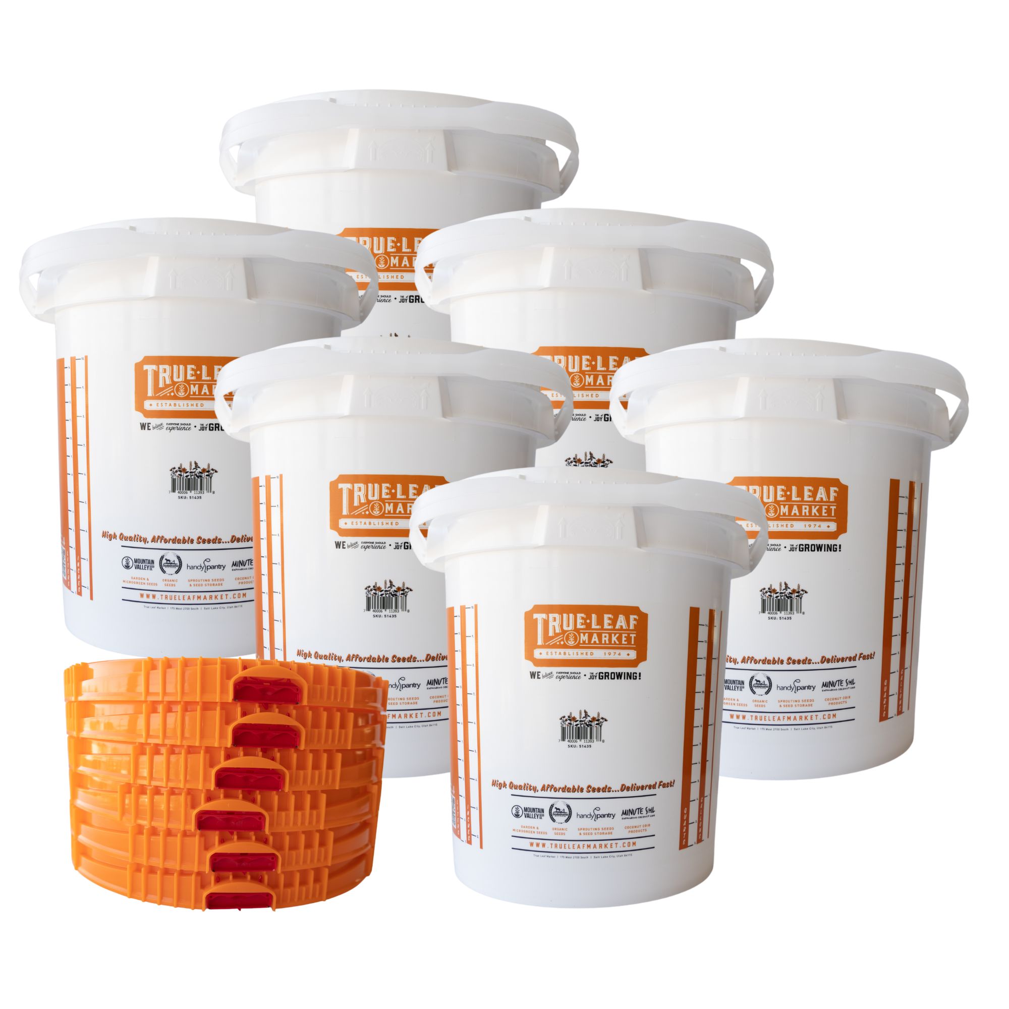 5 Gallon Bucket w/ Ratcheting Lid - Q6 - Food Grade - #2 HDPE. Container gardening, composting, worm tea, urban gardening, seed 