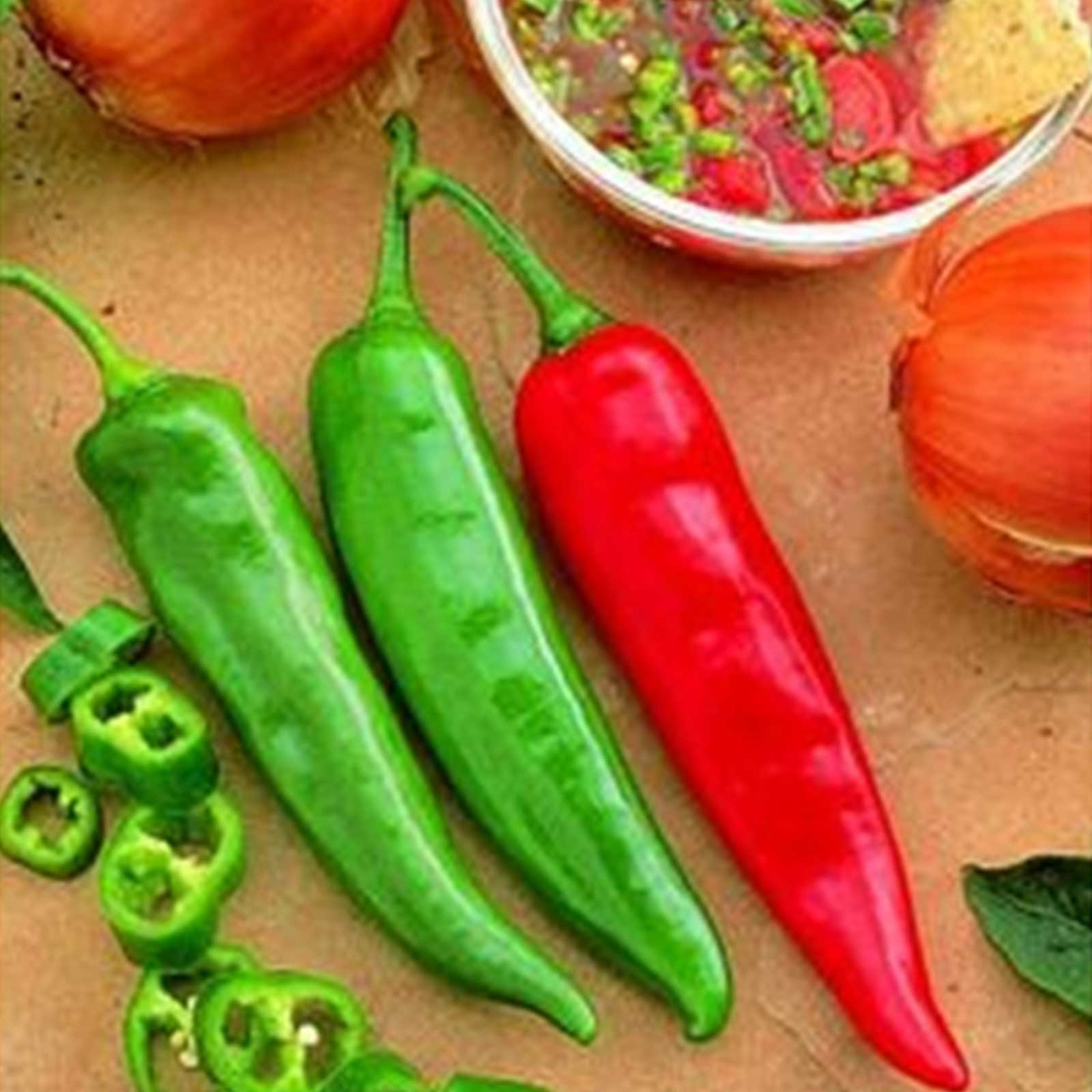 Pepper Seeds - Hot - Garden Salsa Hybrid - 10 Seed Packet ~10 Seeds - Vegetable - Buy Non-GMO Home Vegetable Garden Seeds Online