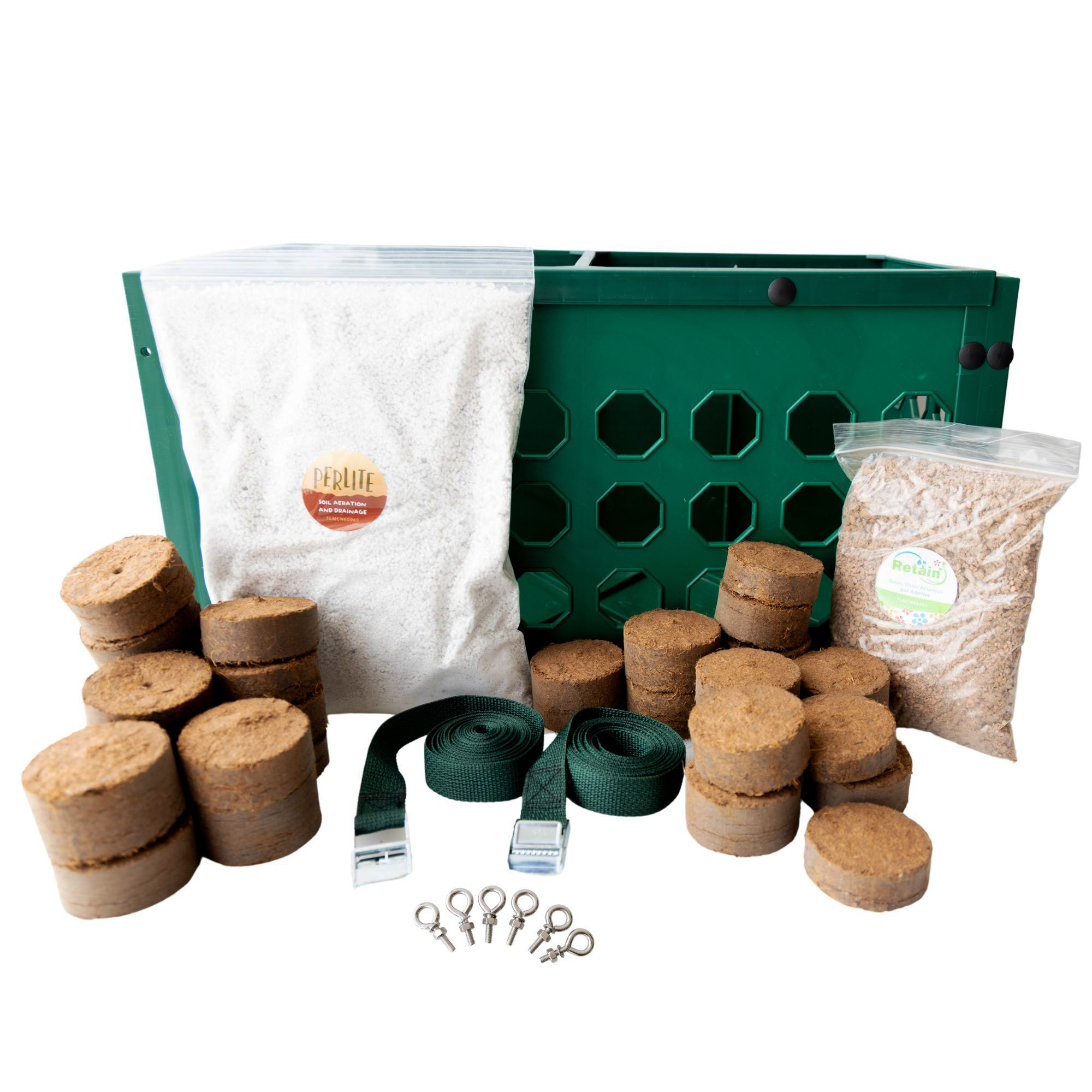 Bloom Master Planter Box Kit - Planter Box, Mounting Strap, Water Retention Soil - Complete Growing Kit For Home & Commercial Ga