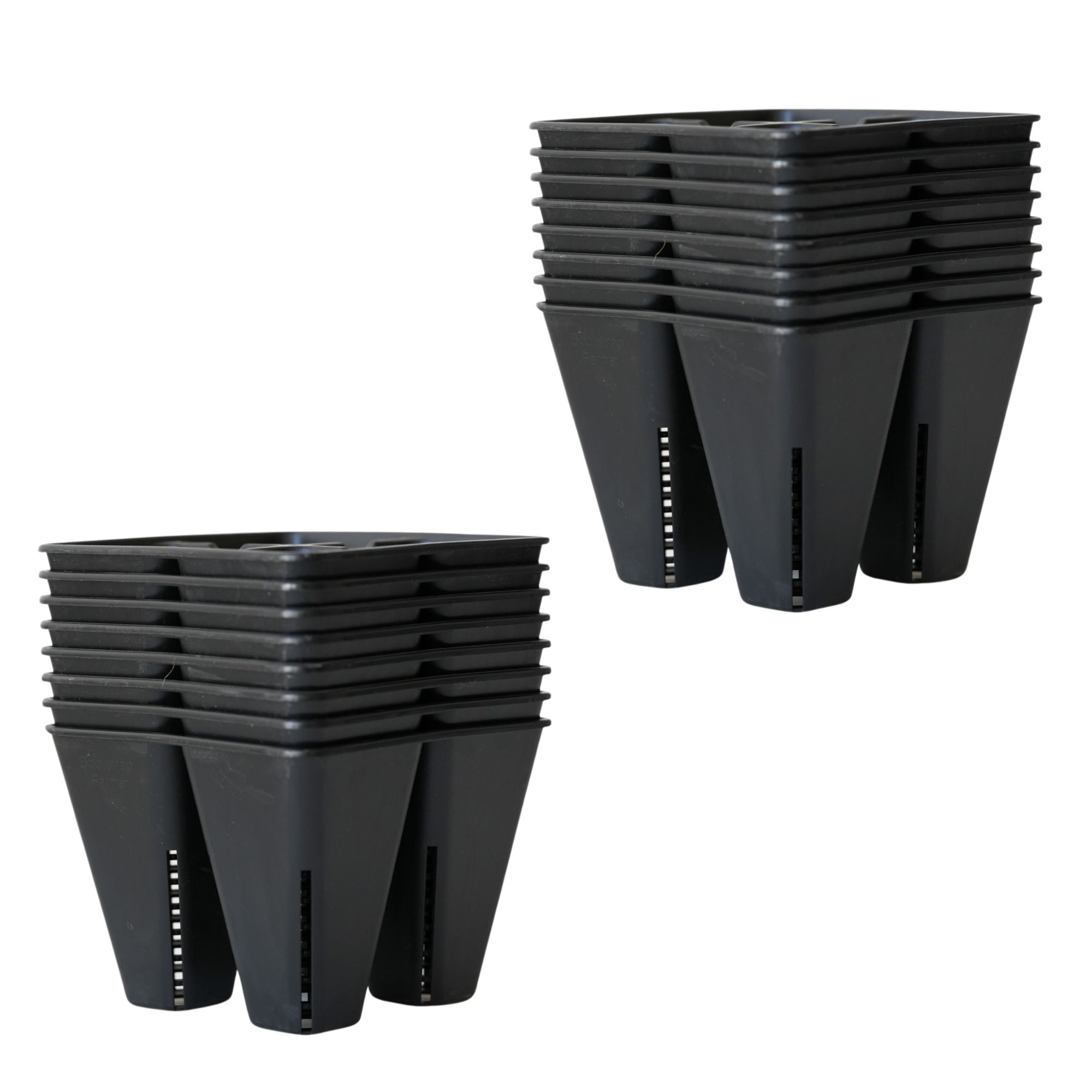 Heavy-Duty Reusable 4-Cell Plug Tray Insert 16 Pack - Plant germination tray insert - Sustainable gardening supplies - Greenhous