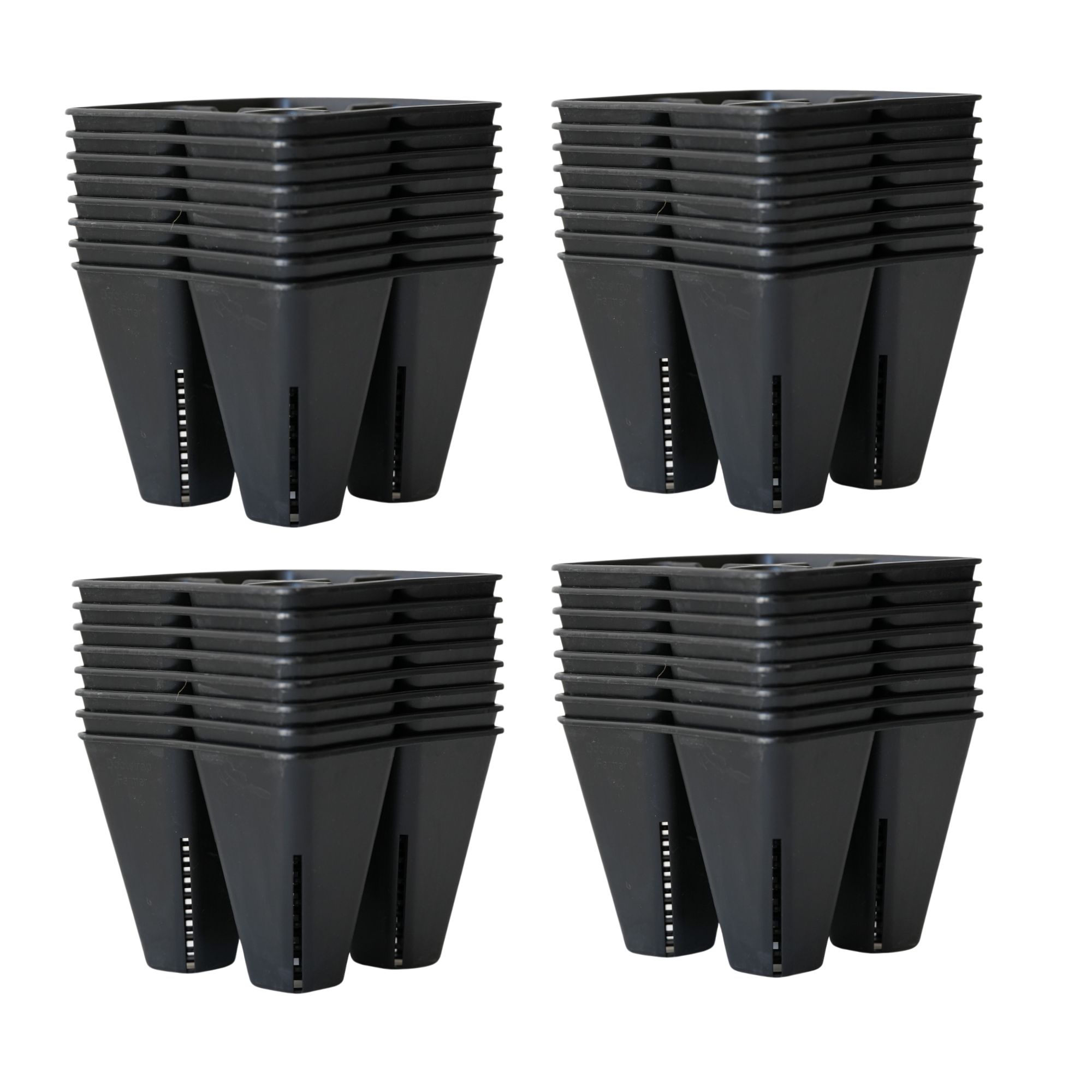 Heavy-Duty Reusable 4-Cell Plug Tray Insert 32 Pack - Plant germination tray insert - Sustainable gardening supplies - Greenhous