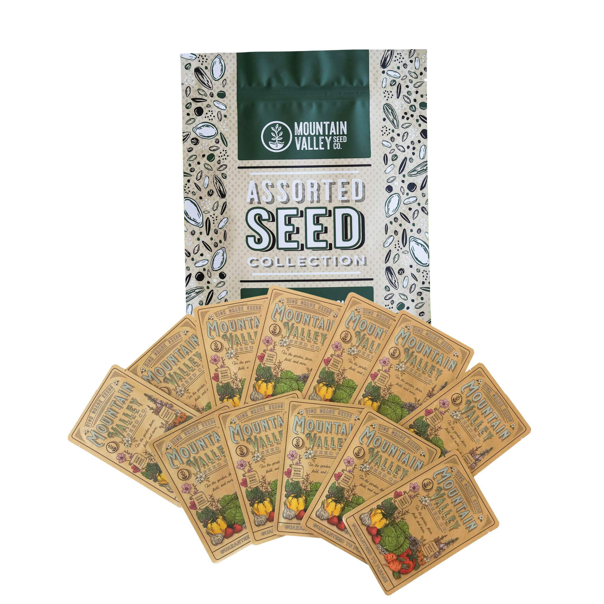 Salad Gardening Seed Assortment - Deluxe - 12 Non-GMO Vegetable Seeds