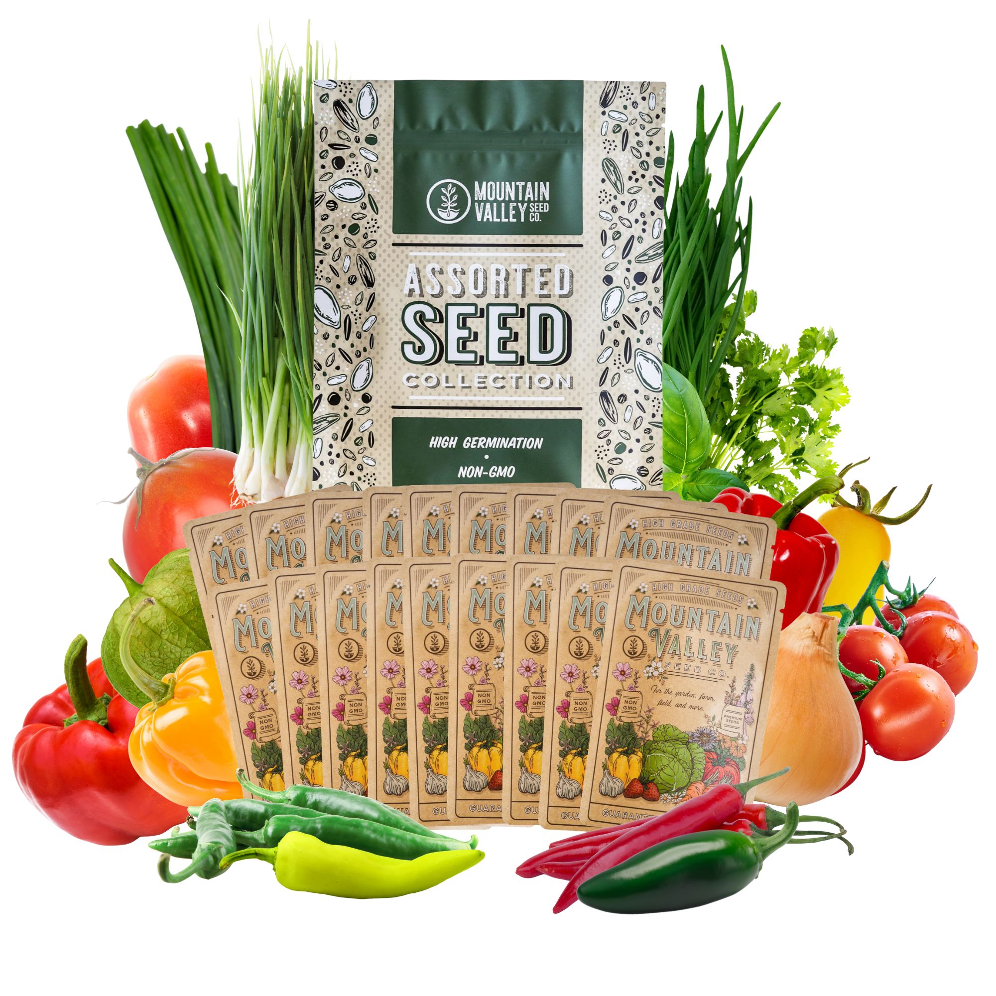 Mexican Salsa Garden Seed Collection - Premium - 18 Non-GMO Vegetable Seeds