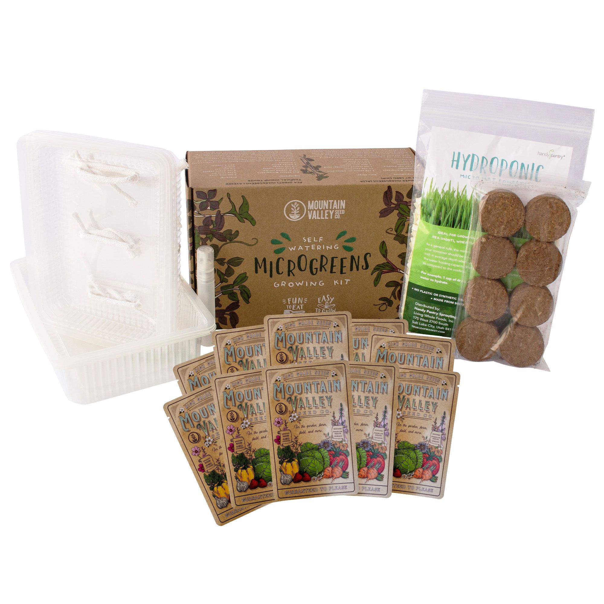 Self Watering Microgreens Kit - Combo Pack - Soil & Hydroponic - Easy Grow