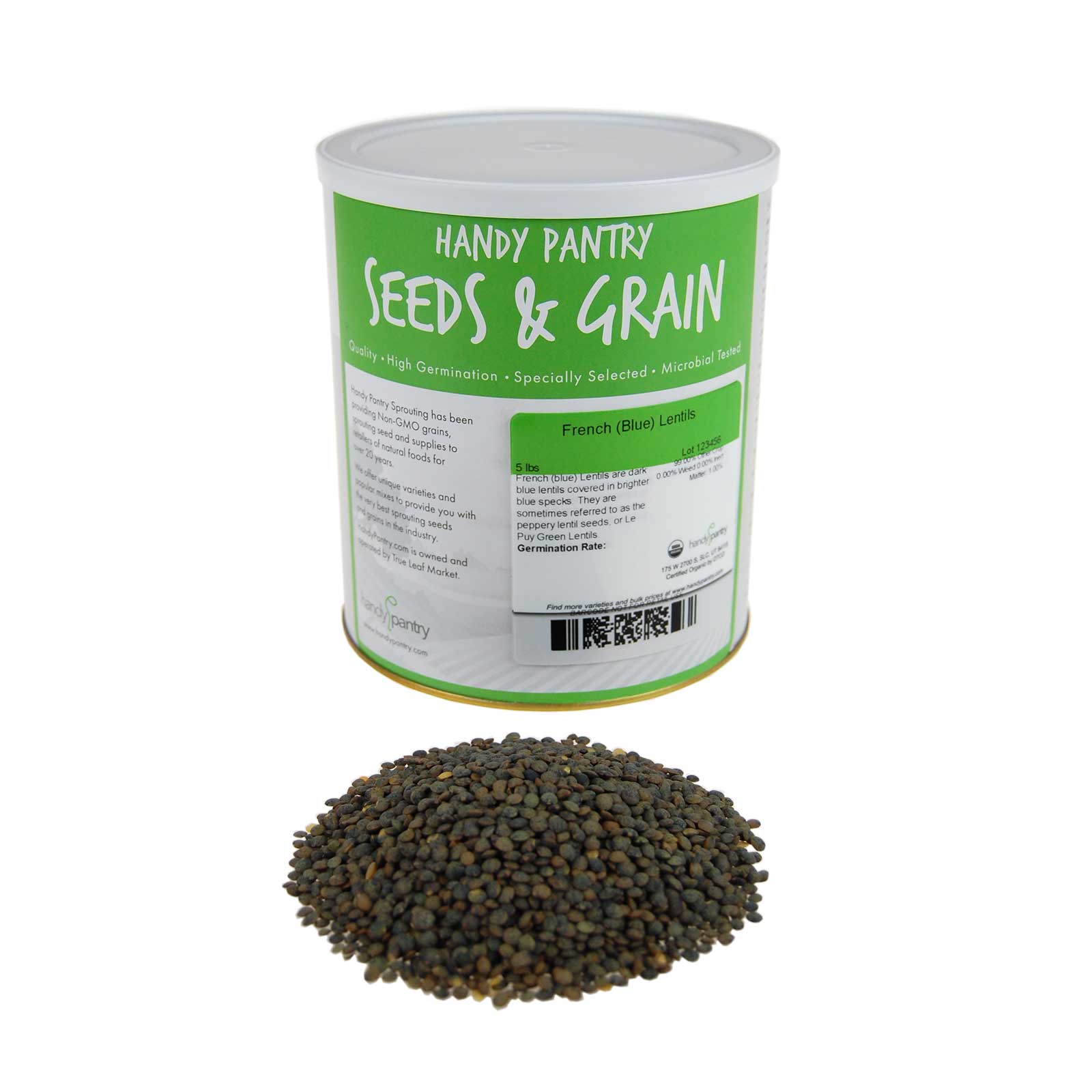 Organic French Lentil Sprouting Seeds-5 Lb -Sprouts, Food Storage - Buy Non-GMO Lens culinaris Farm & Gardening Seeds Online