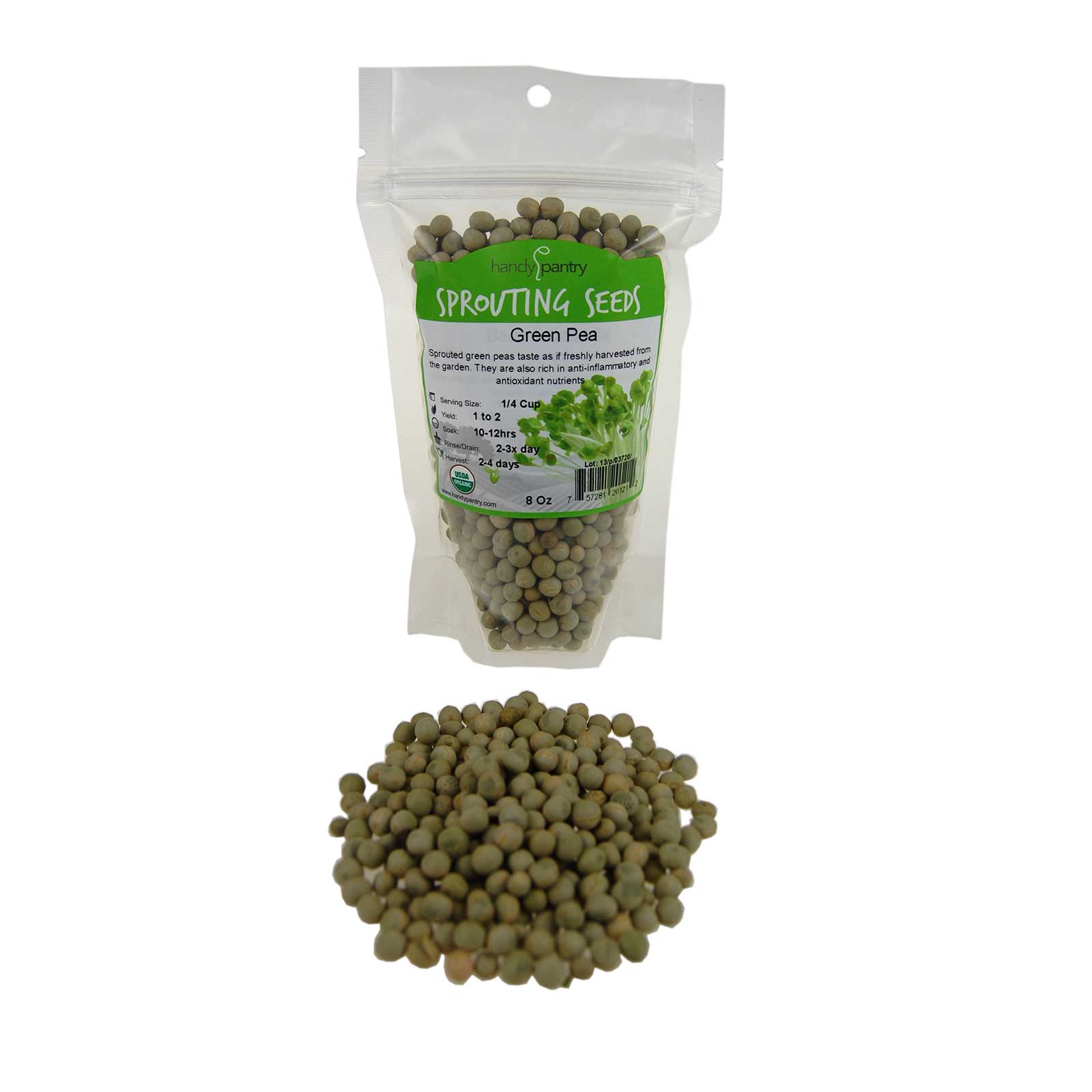seeds organic green pea seeds 8 oz green pea seed