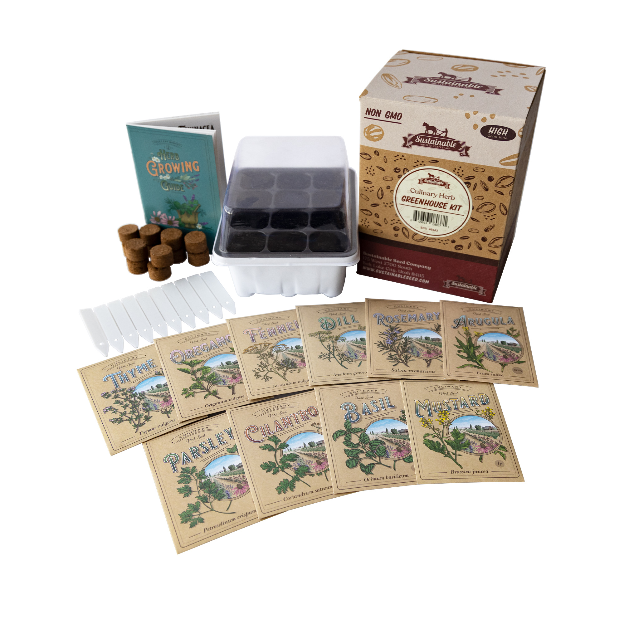 Windowsill Indoor Herb Garden Starter Kit -10 Varieties Heirloom Seeds