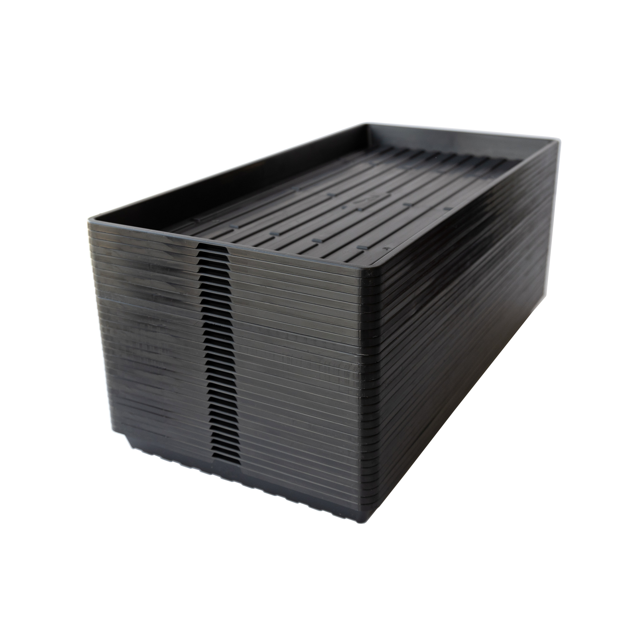 Bootstrap Farmer Microgreens Trays - 10x20" Trays, No Holes - 30 Pack - Heavy Duty, Reusable, Garden Nursery Growing Flats - Gre