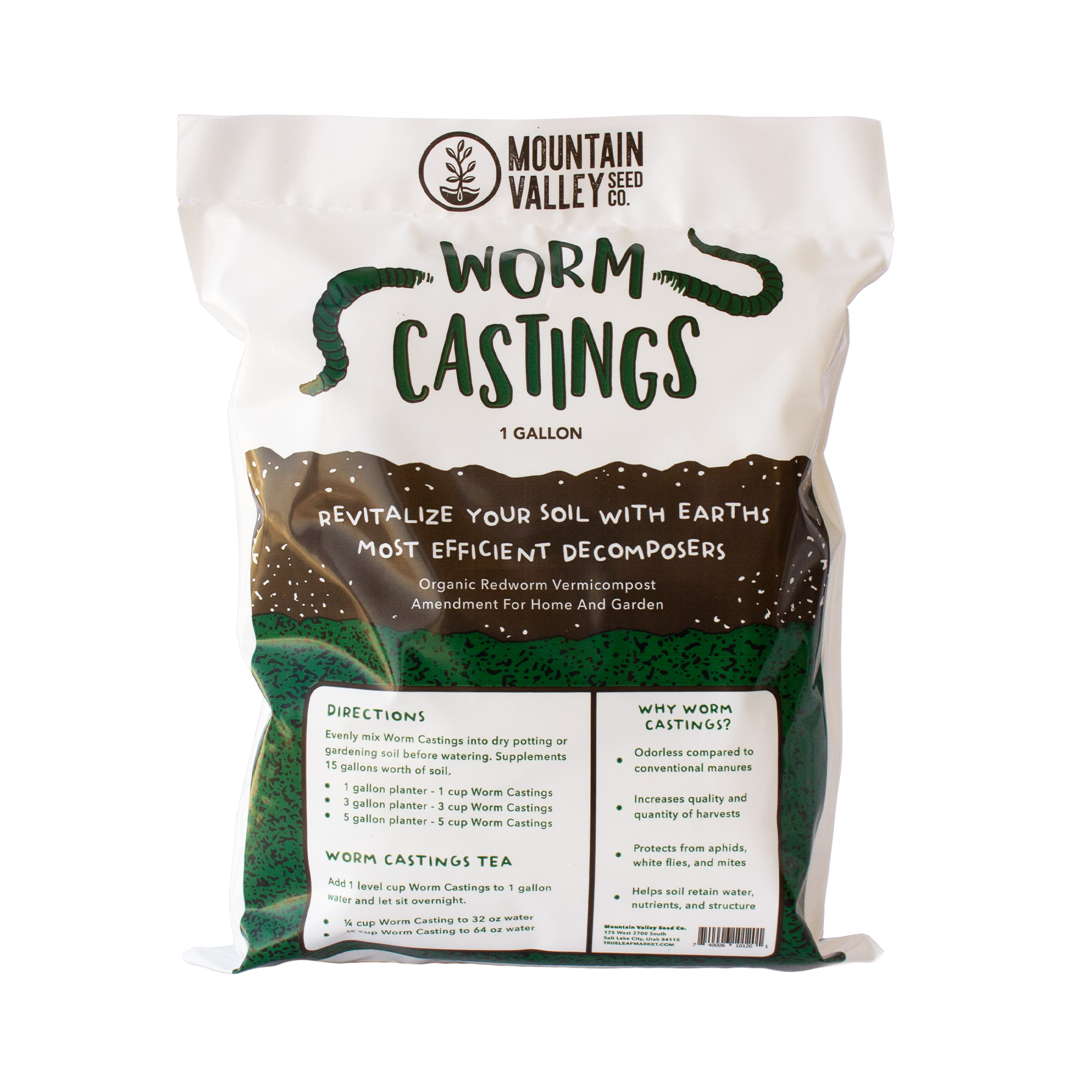 Earth Worm Castings - Compost Soil Amendment - 1 Gallon ~6 Lbs - Soil Additive, Nutrient Fertilizer - Natural Red Worm, Earthwor